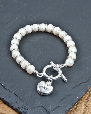 Personalised White Harmony Bracelet