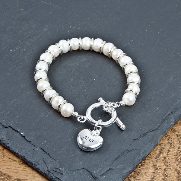 Personalised White Harmony Bracelet