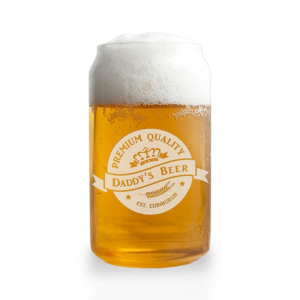 Personalised Premium Quality Beer Can Glass