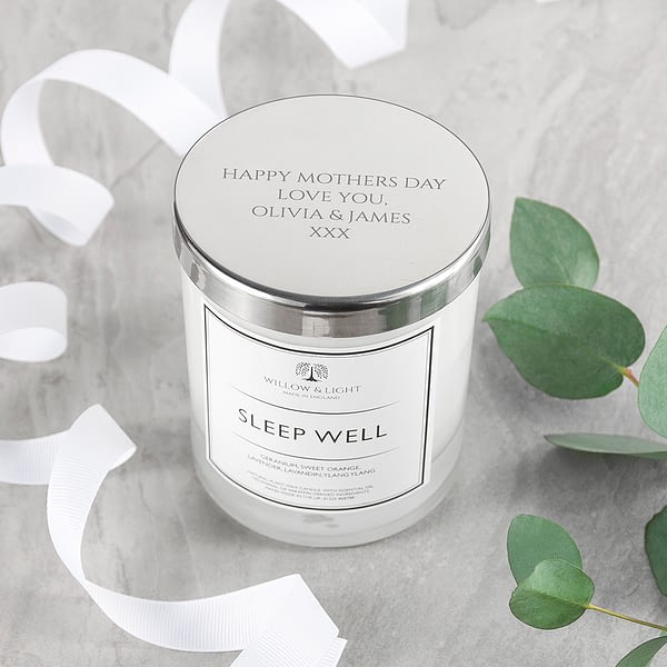 Personalised Sleep Well Candle