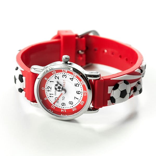 Kids Personalised Red Football Watch