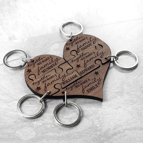 Personalised Family Together Keyring