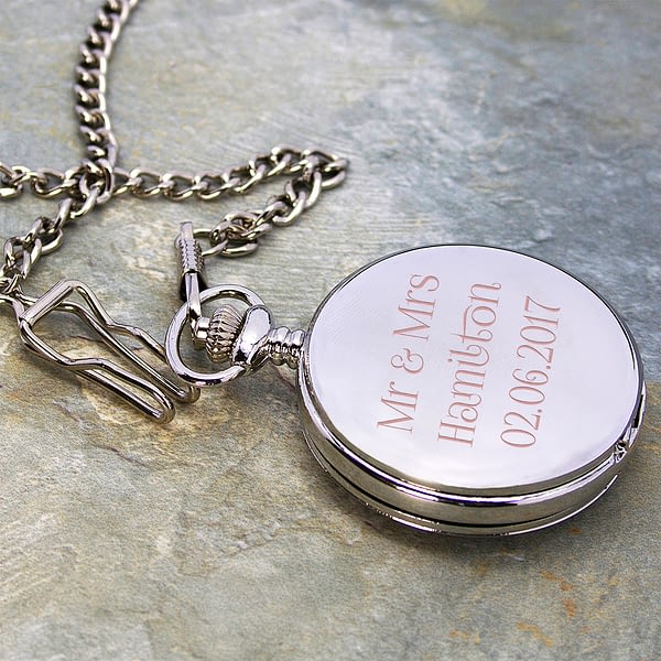 Personalised Valentine's Day Dual-Side Pocket Watch