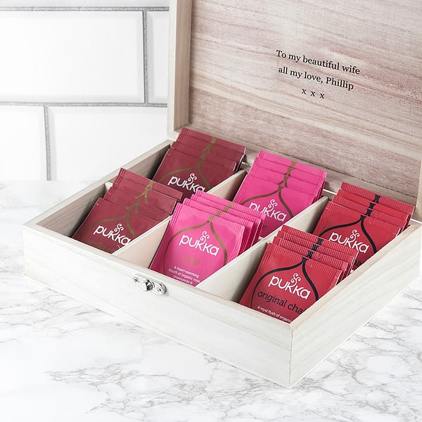 'Love Chai' Tea Box With Initial