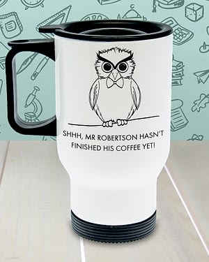 Personalised Teacher's Shhhh Travel Mug