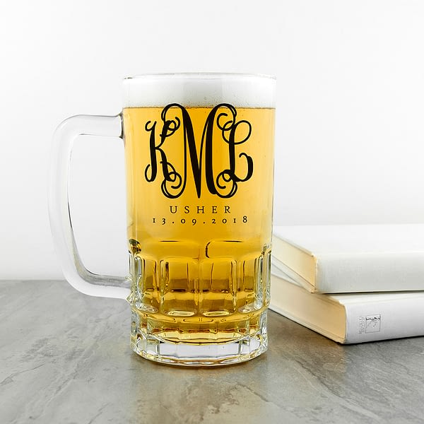 Monogrammed Best Man or Groomsman Tankard