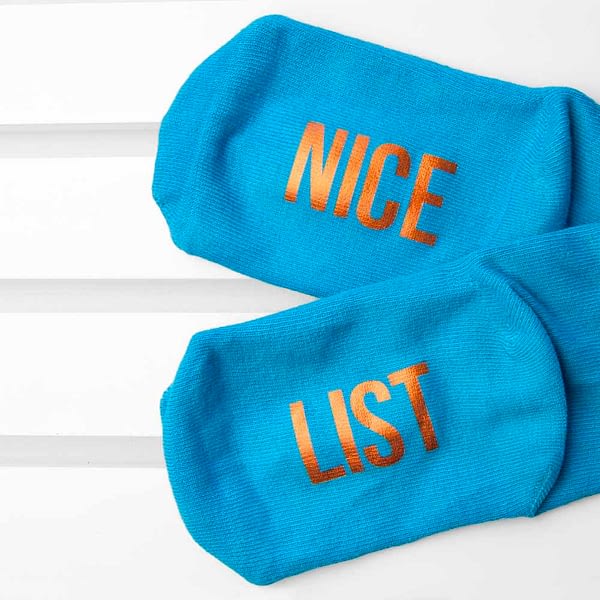 Personalised Kids Turquoise & Terracotta Orange Christmas Day Socks