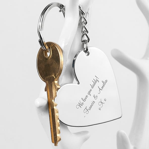 Personalised Heart Key Ring