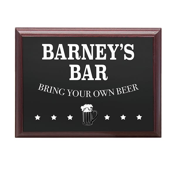 Personalised Welcome To My Bar Plaque