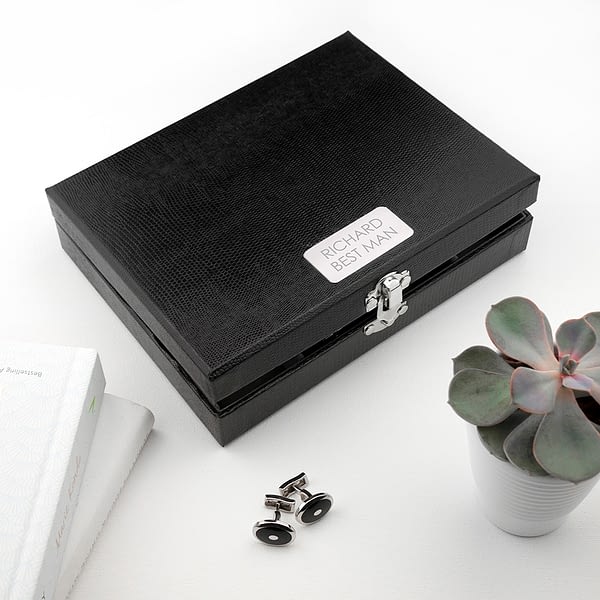 Personalised 12 Compartment Cufflink Box