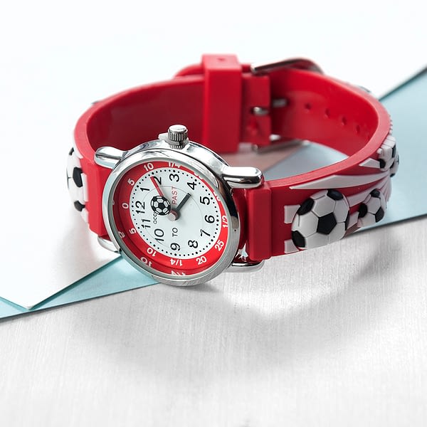 Kids Personalised Red Football Watch