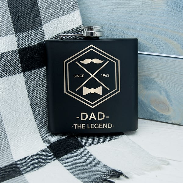 Legend Dad's Black Hip Flask