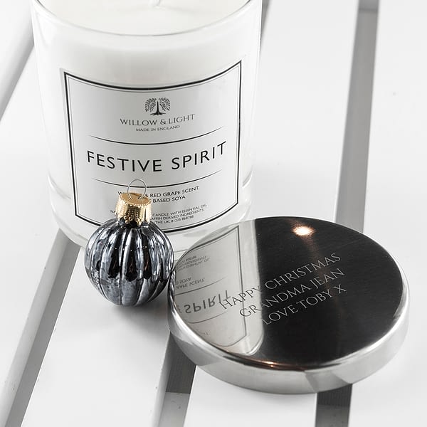 Personalised Festive Spirit Candle