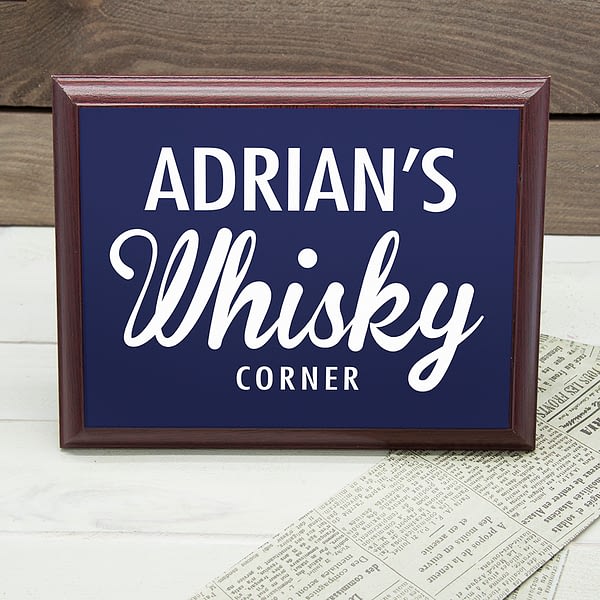 Personalised Whiskey Corner Plaque