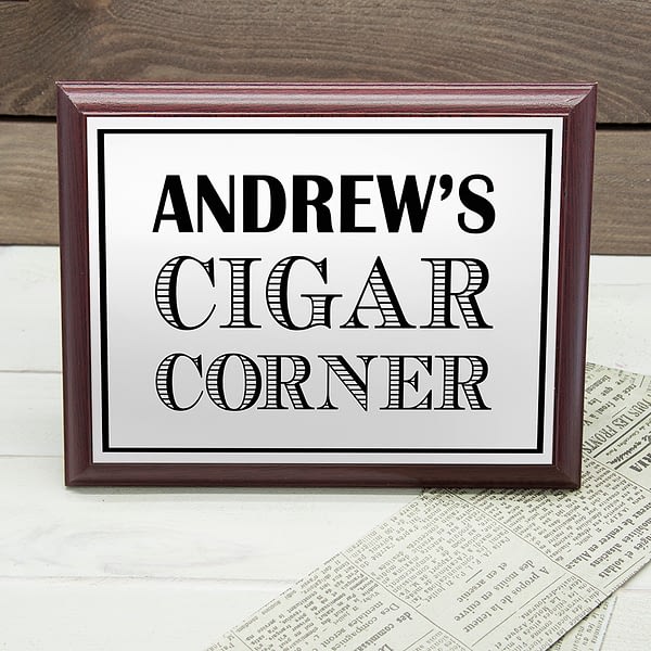 Personalised Art Deco Cigar Corner Plaque