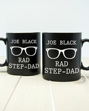 Rad Step Dad Black Matte Mug