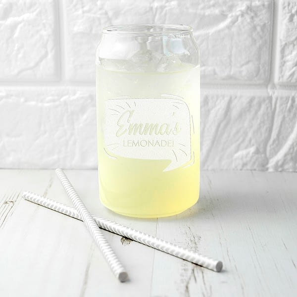 Personalised Lemonade Can Glass