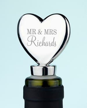 Personalised Heart Bottle Stopper