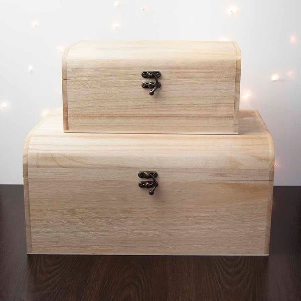 Personalised Family Christmas Eve Chest With Decorative Bauble Design