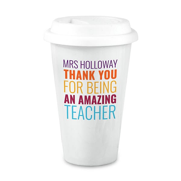 Personalised Amazing Teacher Travel Mug