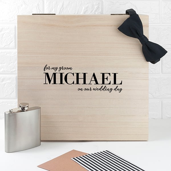 Personalised For My Groom on Our Wedding Day Box