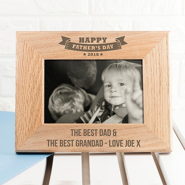 Wordsworth Collection Personalised Dad's Frame of Honour Oak Frame