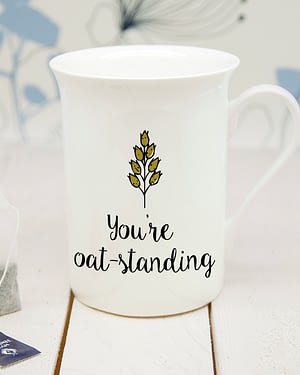 Personalised Oat-Standing Bone China Mug