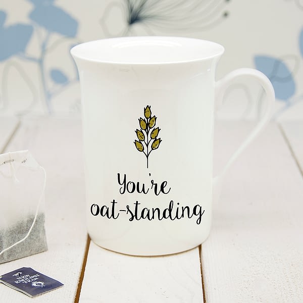 Personalised Oat-Standing Bone China Mug