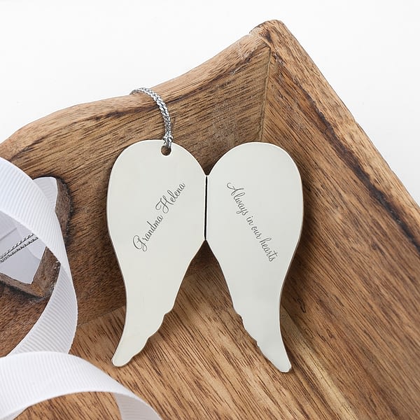 In Memory Angel Wings Keepsake