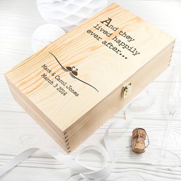 Personalised Fairy Tale Wedding Wine Box