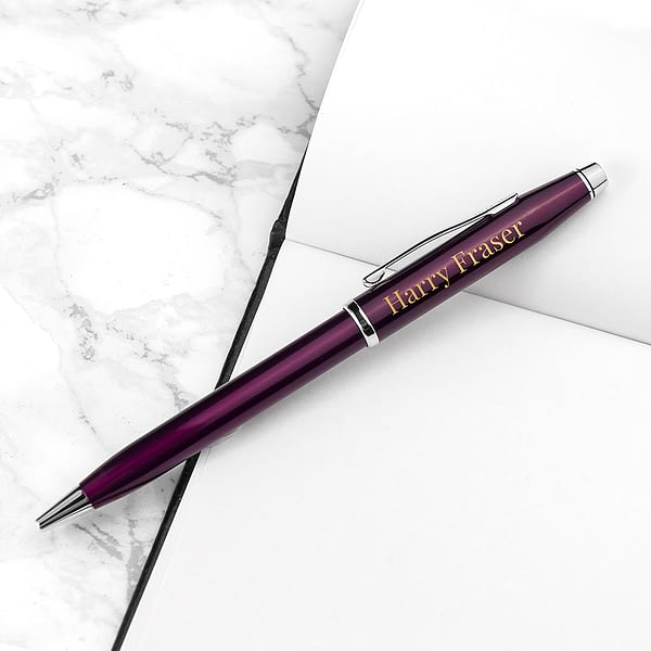 Personalised Cross Century II Pen in Plum