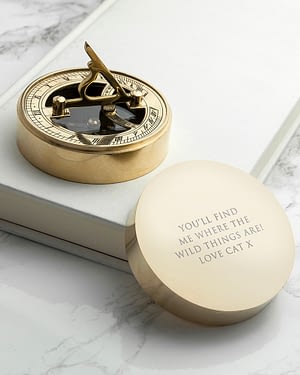 Adventurer's Brass Sundial and Compass