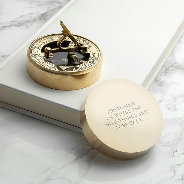 Adventurer's Brass Sundial and Compass