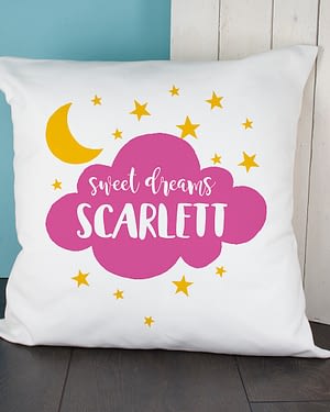 Personalised Sweet Dreams Cushion Cover