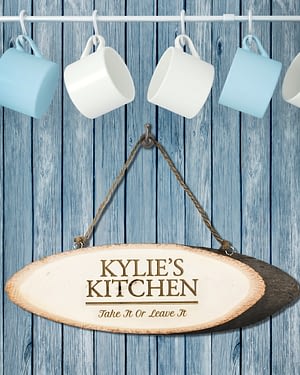 Personalised Rustic Kitchen Sign