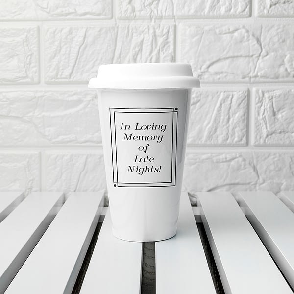 Personalised Loving Memory Ceramic Travel Mug