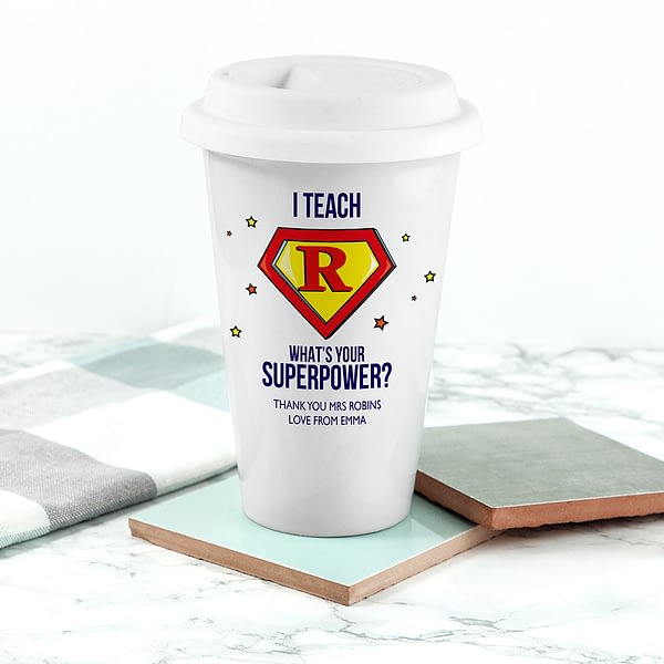 Personalised Super Teacher Travel Mug