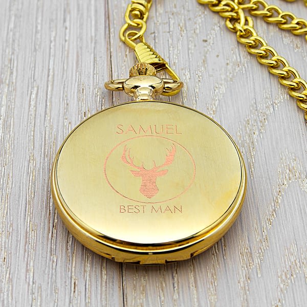 Personalised Groomsman Stag Pocket Watch