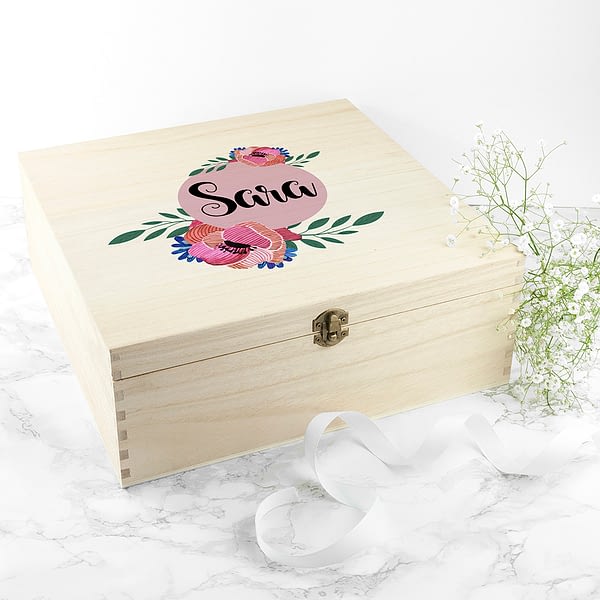 Personalised Blooming Flower Bridesmaid Box