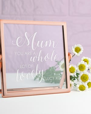 Engraved You're Lovely Rose Gold Frame