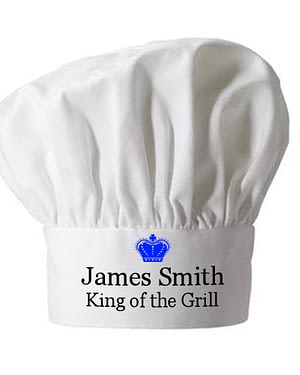 Personalised King of the Grill Chef Hat