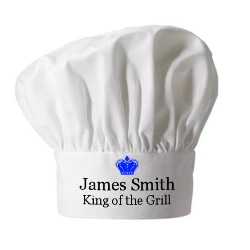 Personalised King of the Grill Chef Hat