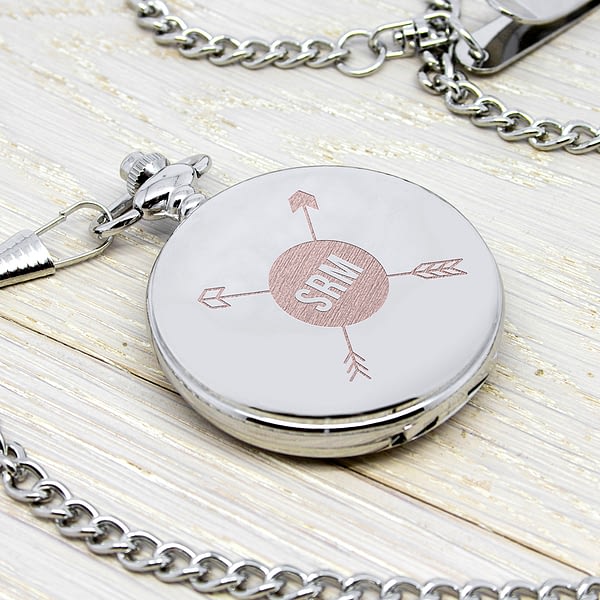 Personalised Groomsman Monogramed Pocket Watch