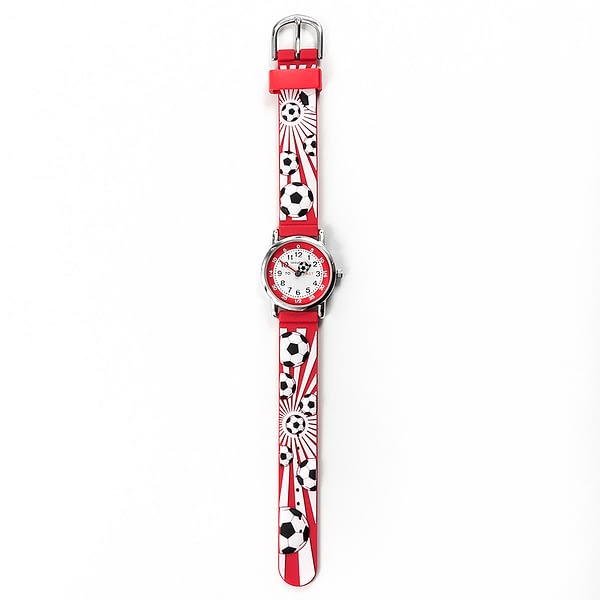 Kids Personalised Red Football Watch