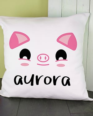 Personalised Cute Piggy Eyes Cushion Cover