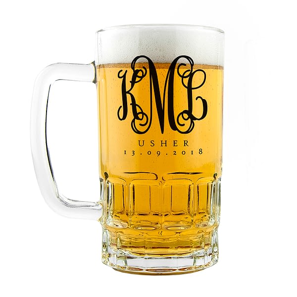 Monogrammed Best Man or Groomsman Tankard