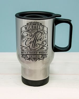 Coffee With a Touch of Whiskey Travel Mug