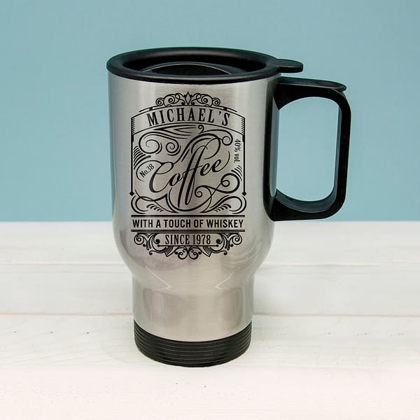 Coffee With a Touch of Whiskey Travel Mug