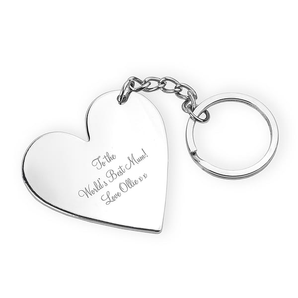 Personalised Heart Key Ring