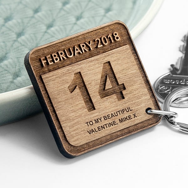 Personalised Special Calendar Day Square Keyring